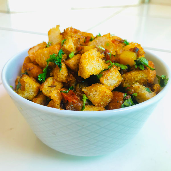 Bread Poha Using ELtheCook's Sabudana Khichadi 'Tadka'