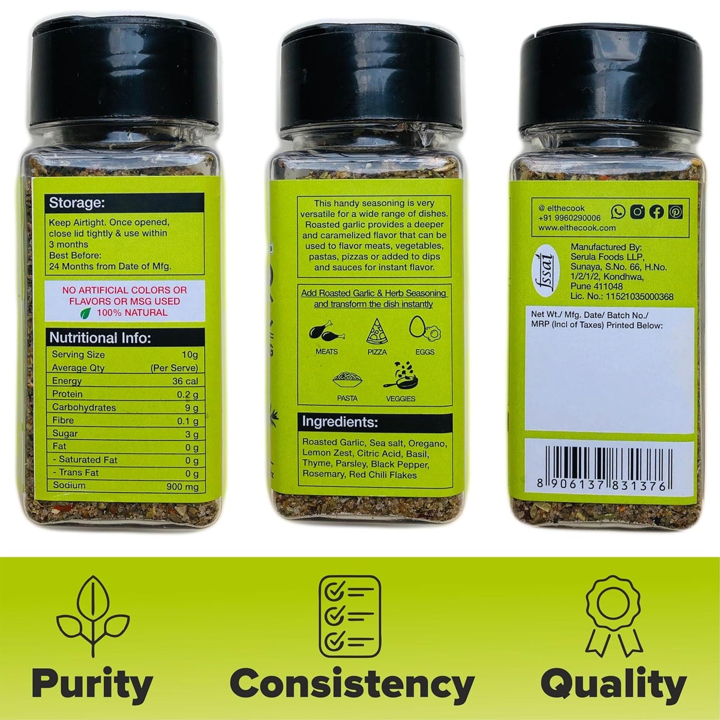 Roasted Garlic & Herb Seasoning |  2 x 50g